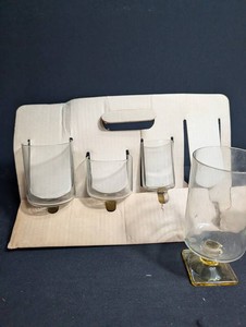 Amber Stemmed Glassware Set (Lot of 4)