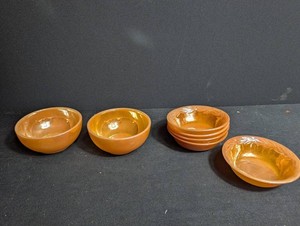 Vintage Amber Glass Bowl Set (Lot of 7)