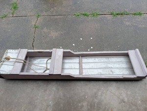 Vintage Wooden Toboggan Sled