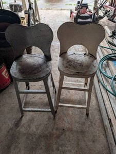 Pair of Metal Bar Stools