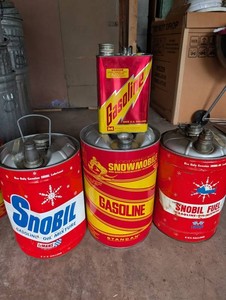 Vintage Gas Can Mixed Lot Snowbil Stancan Lemans (Lot of 4)