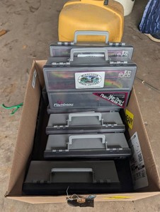 Flambeau Lite Force Fishing Tackle Box Mixed Lot 6 Full Tackle Boxes