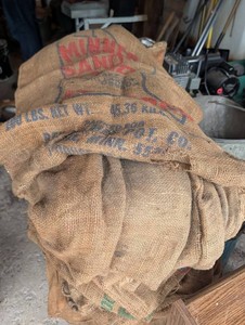 Vintage Minneapolis Sand Burlap Bags