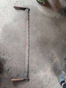 Vintage Two-Man Crosscut Saw With Wood Handles