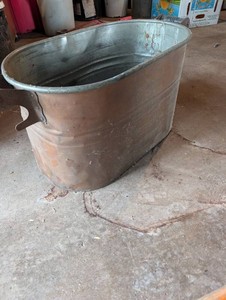Galvanized Metal Oval Tub