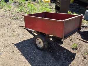 Red Utility Dump Cart