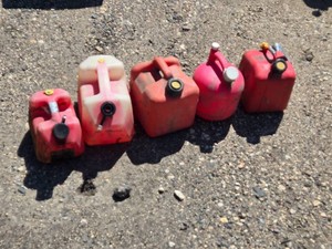 Red Gasoline and Kerosene Containers