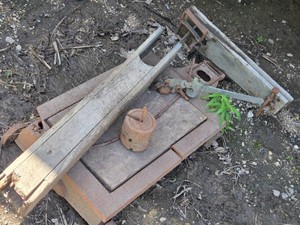 Old Balance Scale with Weights - For Parts