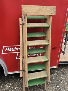 Wooden Folding Attic Ladder with Metal Hinges about 109