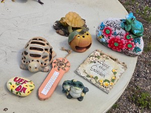 Set of Colorful Garden Decor Items