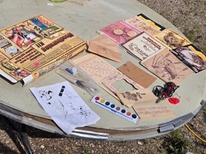 Woodburning Kit with Books and Accessories Lot