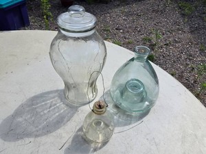 Glass Jar with Lid, Vintage Fly Catcher Jars