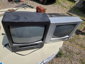 Toshiba TVVCR Combo Model MV13M2 and HarmonTec TVDVD Combo Model TVD-150 - Both Appear to Work, No Remotes