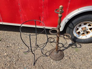 Metal Plant Stand and Vintage Metal Plant Stand