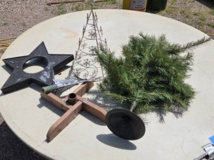 Christmas Tree Decor and Holiday Decorations including Tree Stand and Greenery
