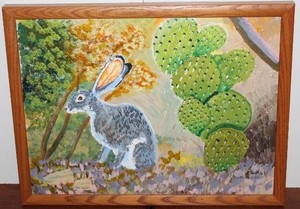 Sandra Geer Rabbit Painting