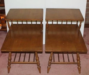 Mid-Century Maple End Tables