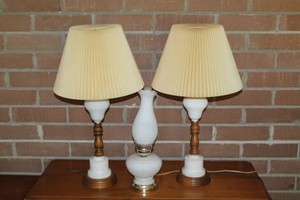 Milk Glass Table Lamps