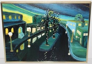 Sandra Geer Evening Cityscape Painting