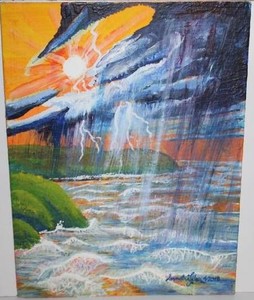 Sandra Geer Storm Seascape Painting