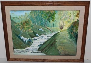 Sandra Geer Just Beginning to Realize the Depth River Landscape Painting