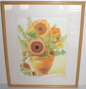 Sandra Geer Sunflowers Sketch
