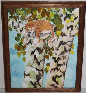 Sandra Geer Orange Cat Painting
