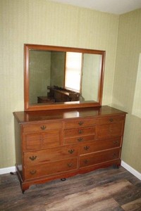 Distinctive Furniture by Stanley Maple Dresser, Mirror, Headboard &amp Hamper Set