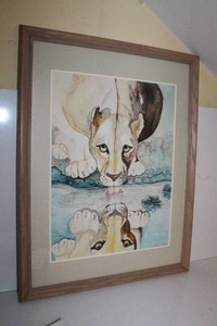 Sandra Geer Lion Painting