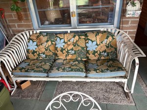 MCM Metal Patio Sofa