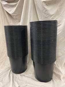 70 Classic Black Plastic Nursery Pots size 10 wide