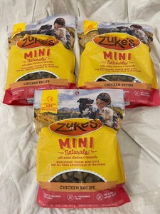 Zukes Mini Naturals Chicken Recipe Dog Treats (Lot of 3)