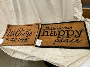 Comfort Bay Printed Coir Doormats (Lot of 2)