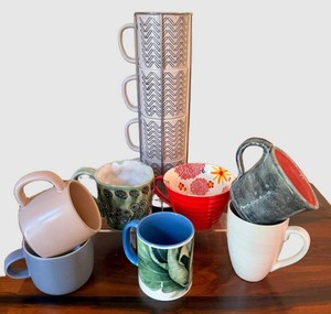Mug Lot - Starbucks, West Elm Aaron Probyn & Assorted Mugs (Lot of 12)