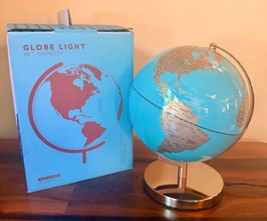 Globe Light - Wild & Wolf 10-Inch Metallic Copper & Azure Blue