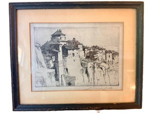 Vintage Signed Framed Artwork S. Chatwood Burton