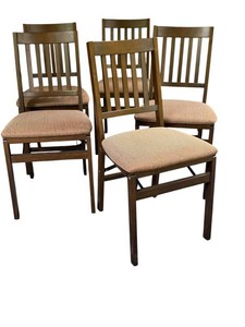 Folding Chairs Stakmore EspressoJax Fabric (Lot of 6)