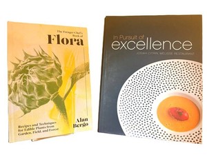 Cookbook Lot of 2 - the Forager Chefs Book of Flora & in Pursuit of Excellence
