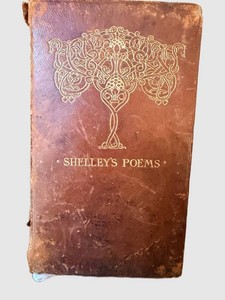 Antique Poetry Book Shelleys Poems By Percy Bysshe Shelley