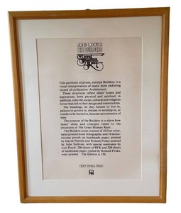 Framed John L Doyle the Builders Portfolio Print