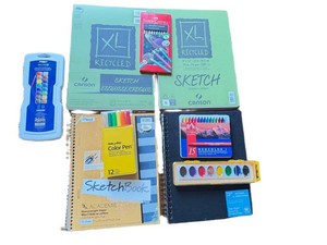 Art Supplies Mixed Lot - Canson, Caran Dache, Faber-Castell & Pentel