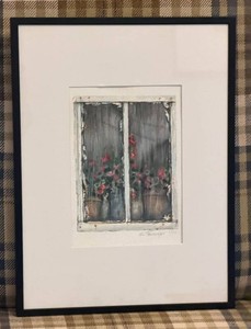 Original Watercolor Signed E Thaminger Framed
