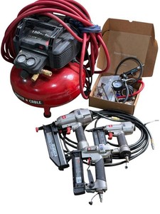 Air Compressor & Nail Gun Set - Porter-Cable 6 Gallon 150 PSI