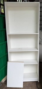 Bookshelf White Particle Board 27 X 9.75 X 68 in