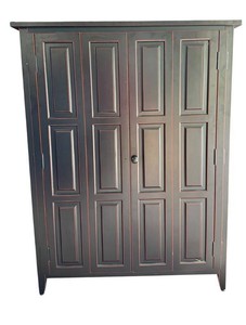 Wood Armoire - Dark Finish Paneled Cabinet
