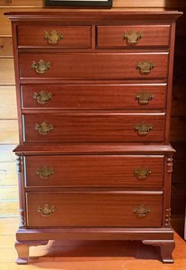Tall Dresser Mahogany Chest of Drawers 6 Drawer