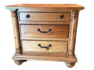 Three-Drawer Wooden Dresser Original Finish