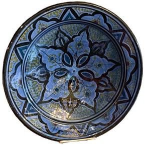 Decorative Ceramic Wall Plate Hand-Painted Floral Charger