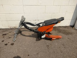Stripped-down motorcycle frame