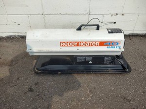 Reddy Heater 40 portable forced air heater, rated for 40,000 BTU.